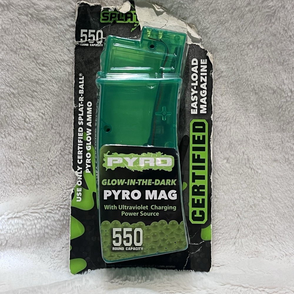 Splat R Ball Pyro Water Blaster Magazine‎ Holds 550 Rounds Glow in Dark Green